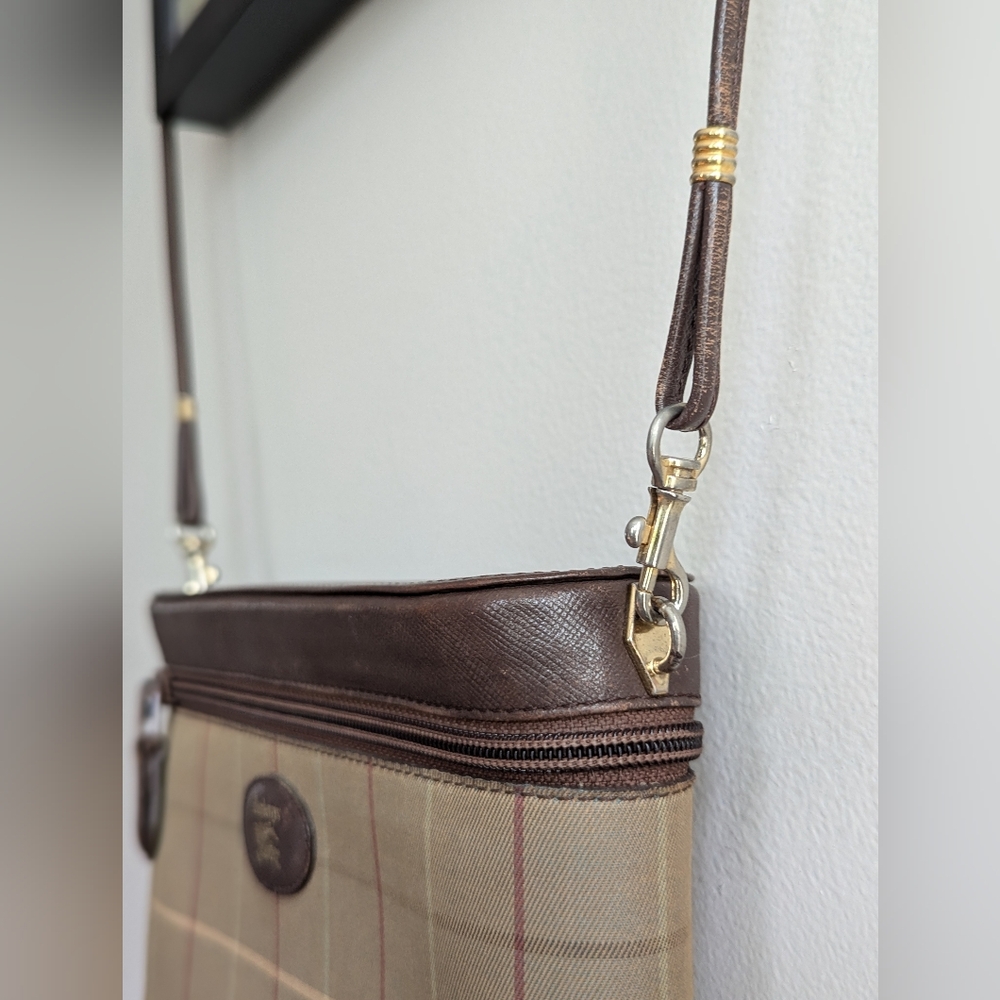 Vintage Burberrys- Nova Brown Canvas Crossbody - Picture 6 of 11